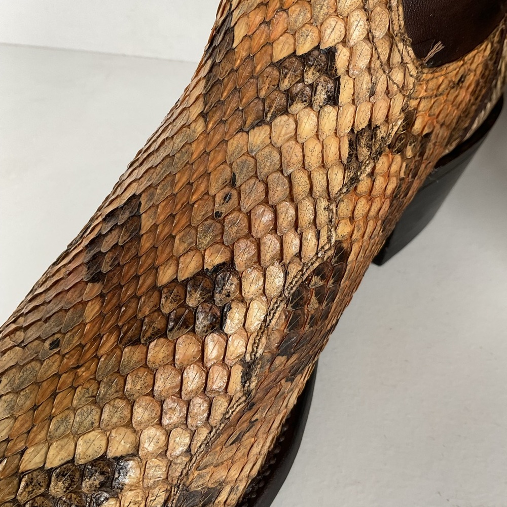Lucchese 2000 Canebrake Rattlesnake | USA Made | Timber Snakeskin | Men’s 8 D - Picture 13 of 16